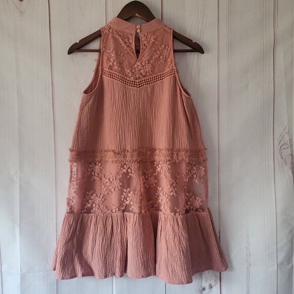 Altar’d State Boho/Lace Mini Dress, Sleeveless, Embroidered, Sz Small, EUC - Picture 4 of 9